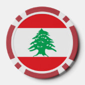 トランプのポーカーチップとレバノン国旗 ポーカーチップ (裏面)