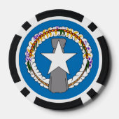 トランプのポーカーチップと北マリアナ国旗 ポーカーチップ (裏面)