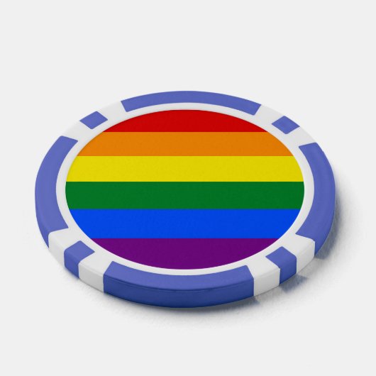 トランプのポーカーチップとLGBTレインボーフラグ ポーカーチップ (シングル)