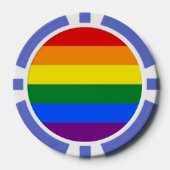 トランプのポーカーチップとLGBTレインボーフラグ ポーカーチップ (正面)