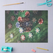 トランプのポーカーチップを積み重ね感じた,ゲーム 薄葉紙 (クラフト)