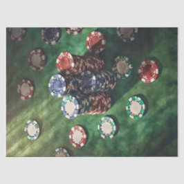 トランプのポーカーチップを積み重ね感じた，ゲーム 薄葉紙