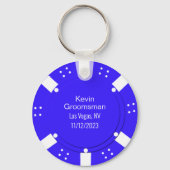 トランプのポーカーチップカジノをテーマにした結婚式の引き出物 キーホルダー (正面)