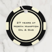 トランプのポーカーチップカジノブラックオフホワイトリタイア フェイバータグ (裏面)