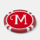トランプのポーカーチップカスタム-イニシャルを追加 – 赤 ポーカーチップ (シングル)