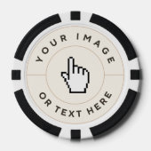 トランプのポーカーチップカスタム – イメージ/文字の追加 ポーカーチップ (正面)