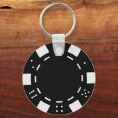 トランプのポーカーチップキーチェーンブラック キーホルダー (正面)