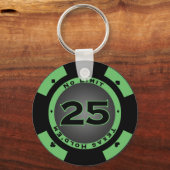 トランプのポーカーチップキーチェーン キーホルダー (正面)