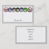 トランプのポーカーチップスガロール 名刺 (正面/裏面)