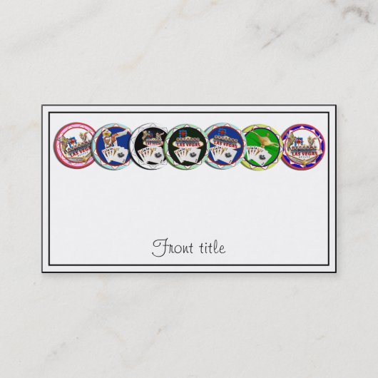 トランプのポーカーチップスガロール 名刺 (正面)