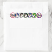 トランプのポーカーチップスガロール 長方形シール (バッグ)