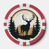 トランプのポーカーチップパーソナライズされた鹿 – 名前の追加 ポーカーチップ (正面)