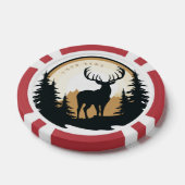 トランプのポーカーチップパーソナライズされた鹿 – 名前の追加 ポーカーチップ (シングル)