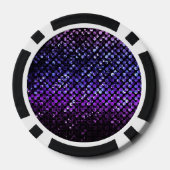 トランプのポーカーチップパープルクリスタルきらきら光るストラス ポーカーチップ (裏面)