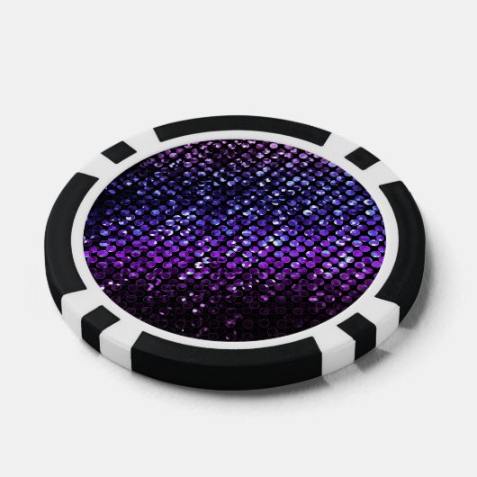 トランプのポーカーチップパープルクリスタルきらきら光るストラス ポーカーチップ (シングル)