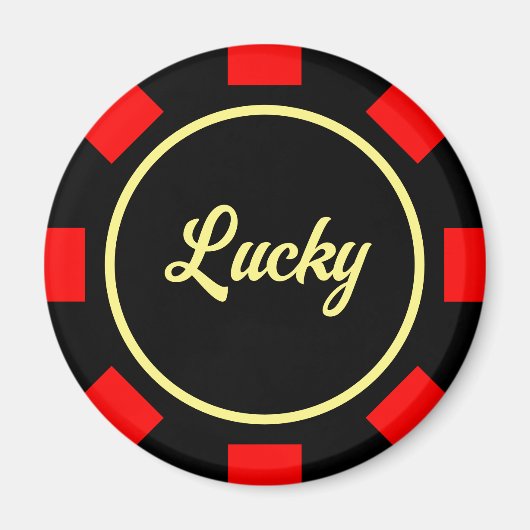 トランプのポーカーチップマーカー冷蔵庫用マグネット マグネット (正面)