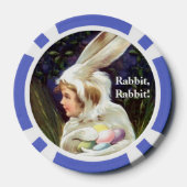 トランプのポーカーチップラッキーことわざウサギ！フリップチップ ポーカーチップ (裏面)