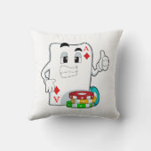 トランプのポーカーチップ付きトランプのポーカーカード クッション (裏面)