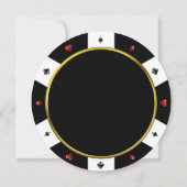 トランプのポーカーチップ結婚の詳細エンクロージャカード (裏面)