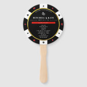 トランプのポーカーチップ結婚式 プログラム ハンドファン (正面)