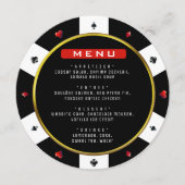 トランプのポーカーチップ結婚披露宴 メニュー (正面)