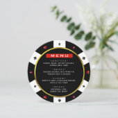 トランプのポーカーチップ結婚披露宴 メニュー (スタンド正面)