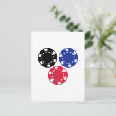 トランプのポーカーチップ賭博 ポストカード (スタンド正面)