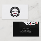 トランプのポーカーチップ魔法マジシャンカードトリックエンターテイメント 名刺 (正面/裏面)