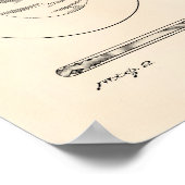 トランプのポーカーチップ1944パテントアートオールドピーパー ポスター (角)