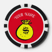 トランプのポーカーチップ – カスタムバッグマネー – 名前を追加 ポーカーチップ (正面)