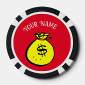 トランプのポーカーチップ – カスタムバッグマネー – 名前を追加 ポーカーチップ (裏面)