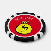トランプのポーカーチップ – カスタムバッグマネー – 名前を追加 ポーカーチップ (シングル)