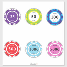 トランプのポーカーチップ シール