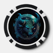 トランプのポーカーチップ(タウロス〔占星術の〕十二宮図記号) ポーカーチップ (裏面)