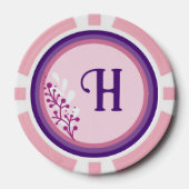 トランプのポーカーチップ – フローラ追加イニシャル- ポーカーチップ (正面)