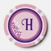 トランプのポーカーチップ – フローラ追加イニシャル- ポーカーチップ (裏面)