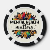 トランプのポーカーチップ「メンタルヘルス問題」認識度 ポーカーチップ (裏面)