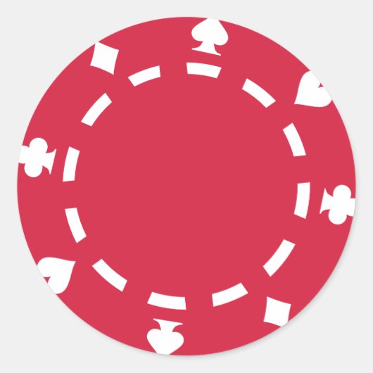 トランプのポーカーチップ ラウンドシール (正面)