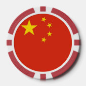トランプのポーカーチップ(中国旗) ポーカーチップ (正面)