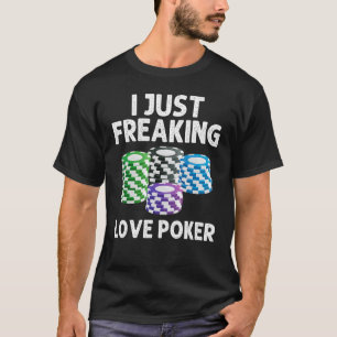 トランプのポーカーデザイン男性へウィメンズカジノカードゲームプレイ Tシャツ