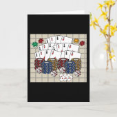 トランプのポーカートランプのポーカープレーヤーの勝者Zocker カード (黄色い花)