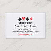 トランプのポーカートランプエースマジシャンビジネスカード 名刺 (正面)