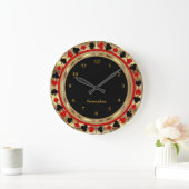 トランプのポーカートランプ ラージ壁時計 (ホーム)