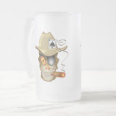 トランプのポーカートーナメントフロストグラスビアマグ フロストグラスビールジョッキ (正面左)