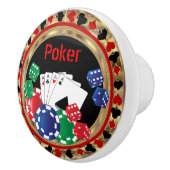 トランプのポーカーナイトアットザカジノ セラミックノブ (右)