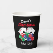 トランプのポーカーナイトアットザマンケーブ 紙コップ (裏面)