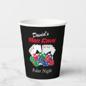 トランプのポーカーナイトアットザマンケーブ 紙コップ (正面)