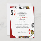トランプのポーカーナイトテキサス州ホールドエムパーティの招待状 招待状 (正面)