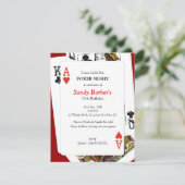 トランプのポーカーナイトテキサス州ホールドエムパーティの招待状 招待状 (スタンド正面)