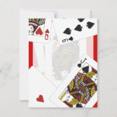 トランプのポーカーナイトテキサス州ホールドエムパーティの招待状 招待状 (裏面)